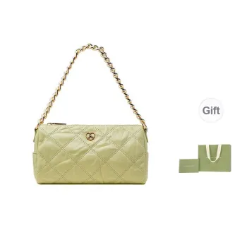 VANESSA HOGAN Cow Leather Pillow Bag Handbag Shoulder Bag Crossbody Bag Medium Size Women's Fruit Green
