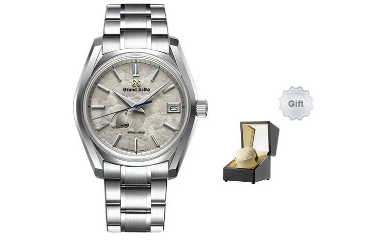 GRAND SEIKO Mechanical Movement Titanium Strap Watch Men's Watches Gray Dial-0