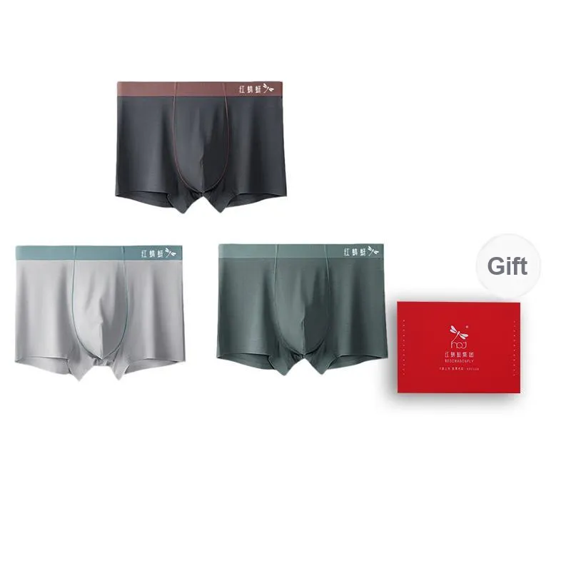 RED DRAGONFLY Modal Seamless Underpants Men's 3 Piece Gift Box Set-9