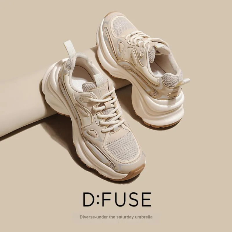 D:FUSE SCANDINAVIA Cushioned Slip-Resistant Abrasion-Resistant Low-Top Chunky Sneakers Women's-5