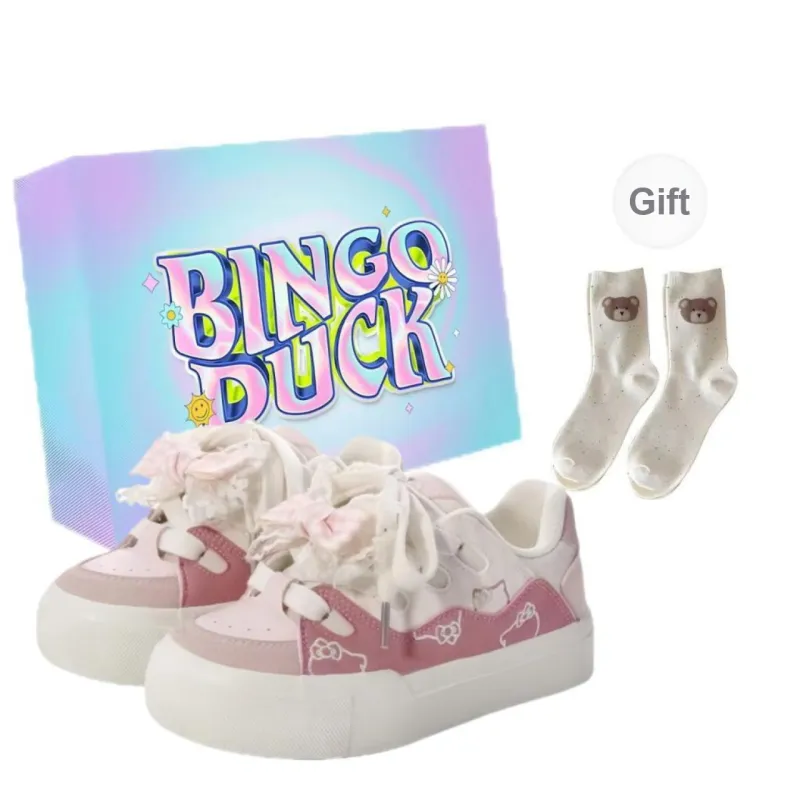 BINGO DUCK Slip Resistant Cushioning And Breathable Low Top Skateboard Shoes Women's-6