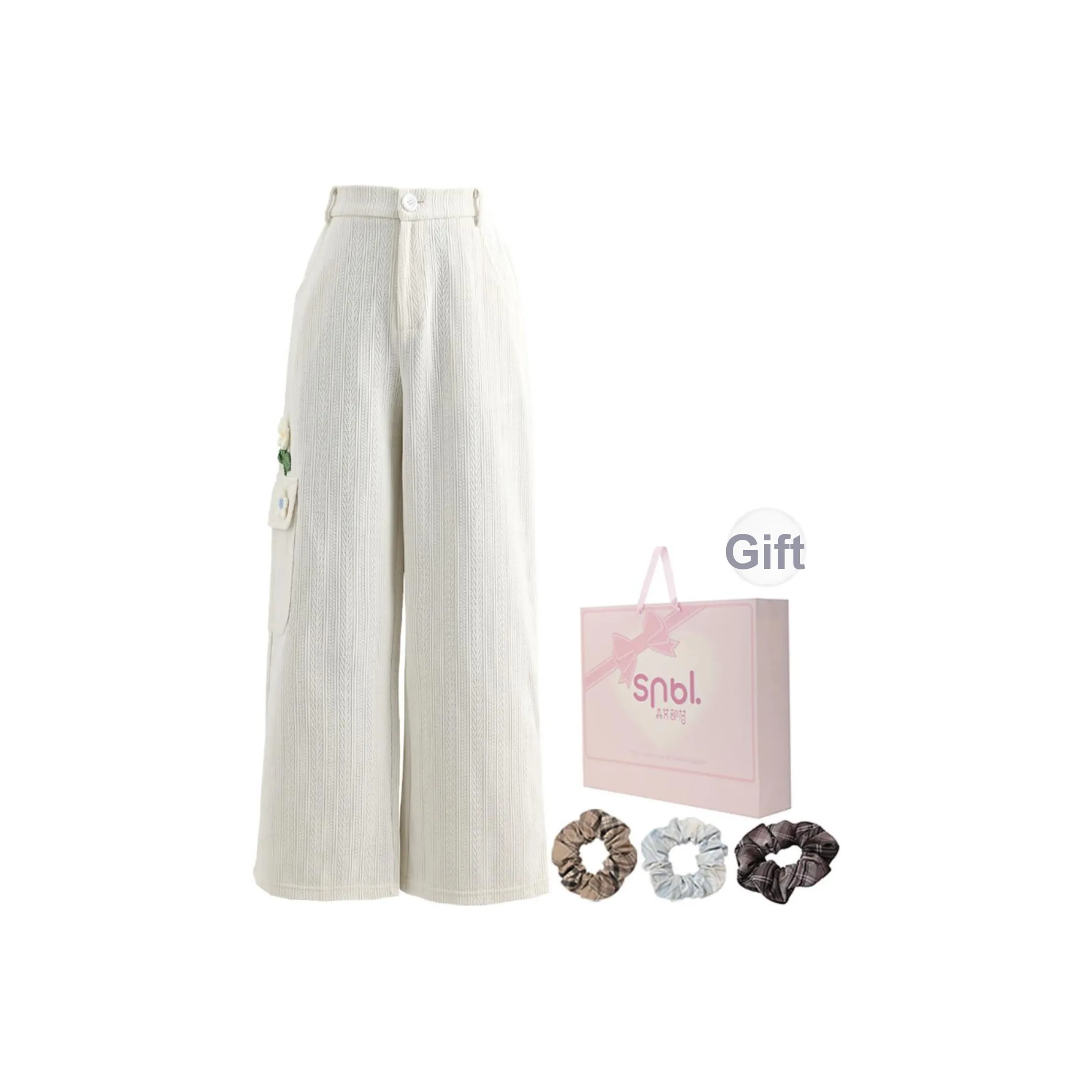 SNBL Экрю Женские Повседневные Брюки