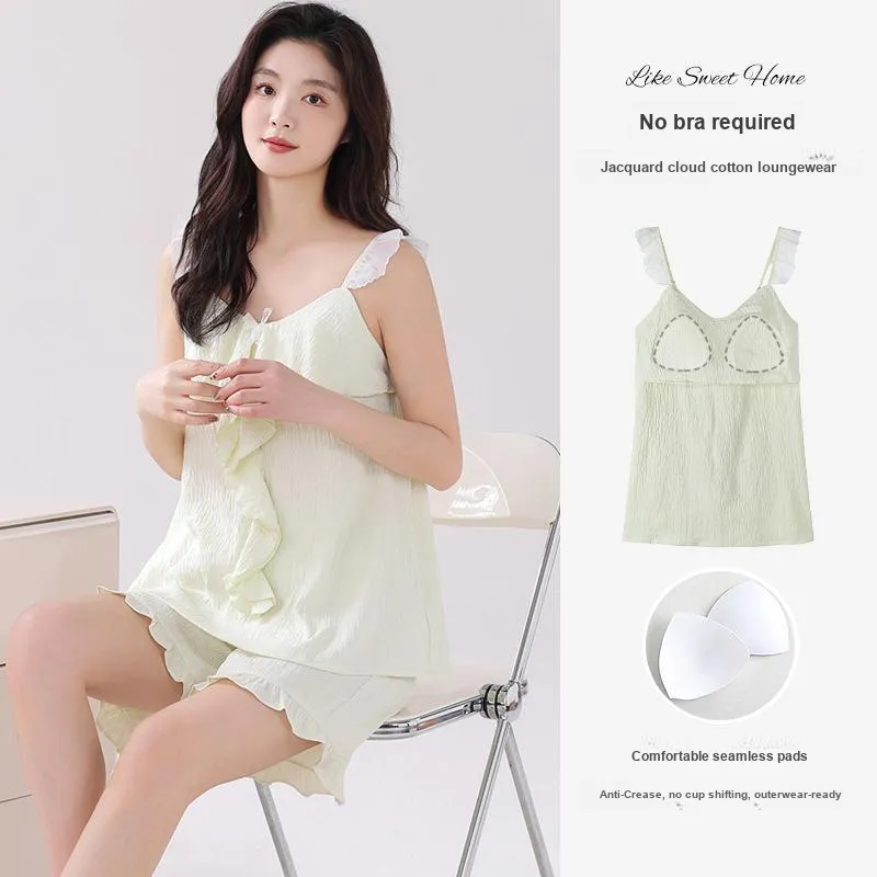 FENTENGCARE Pajama Set Women's Light Green-1