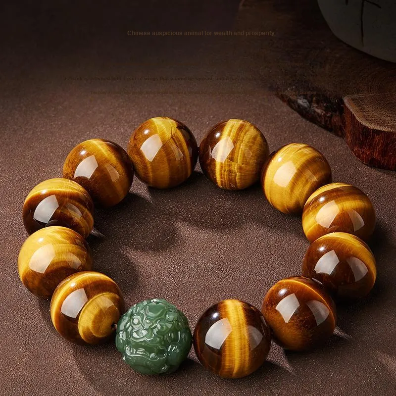 Moonstone Edge Tiger's Eye Stone Bracelets Men's-7