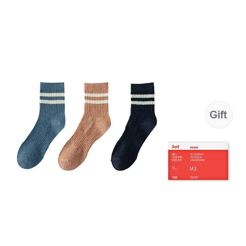 MIIOW Mid Calf Socks Women's 3 Pack-14