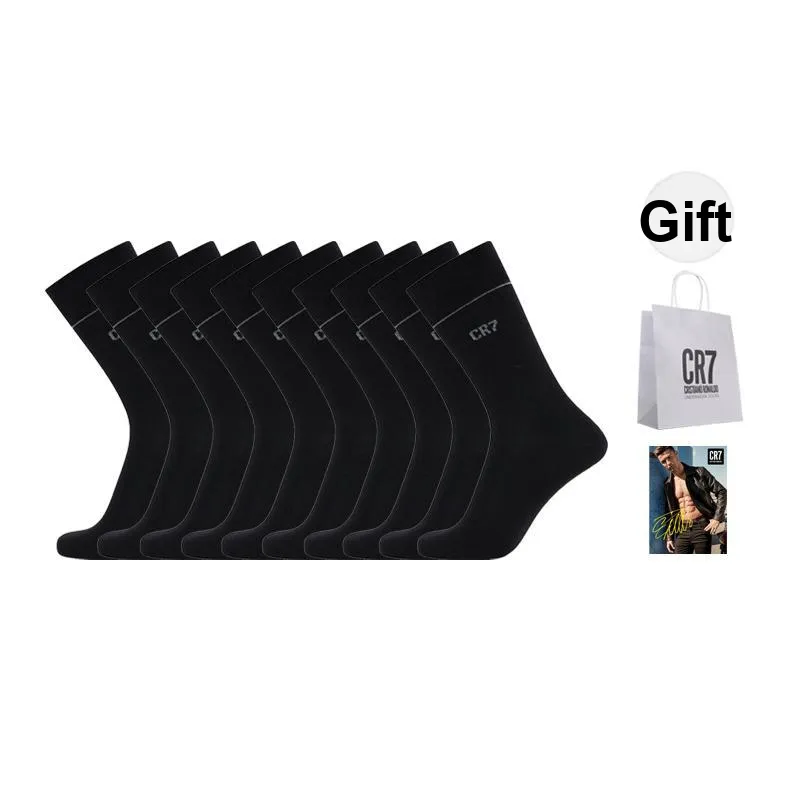 CR7 CRISTIANO RONALDO Mid Calf Socks Men's 10 Pack Black