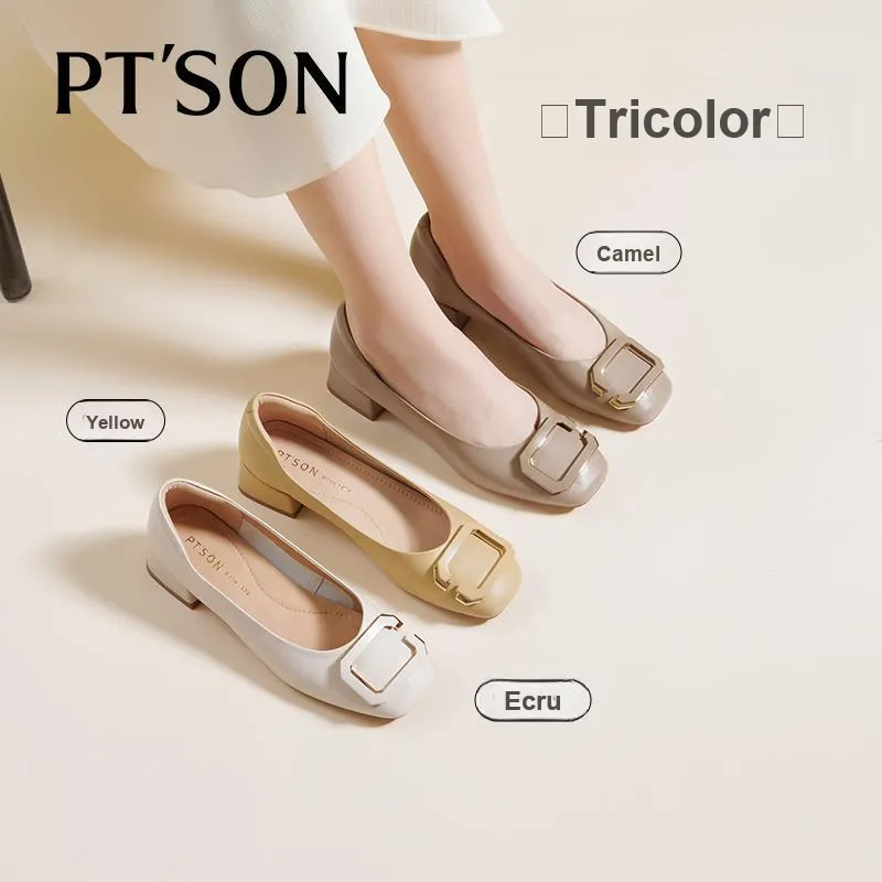 PT'SON Chunky Heel High Heels Women's-19