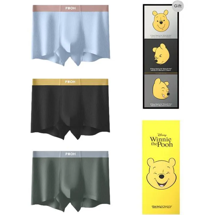 Disney Winnie The Pooh Series Underwear Gift Boxes Men's 3 Pack-6
