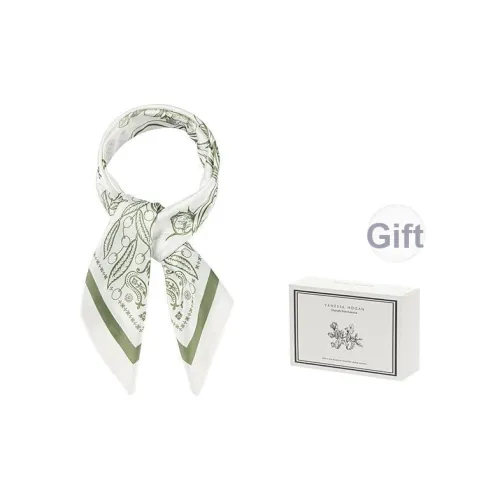 VANESSA HOGAN Полиэстер Шелковые шарфы Женские Зеленый