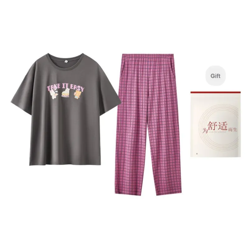 Red Beans At Home Pajama Set Women's-0