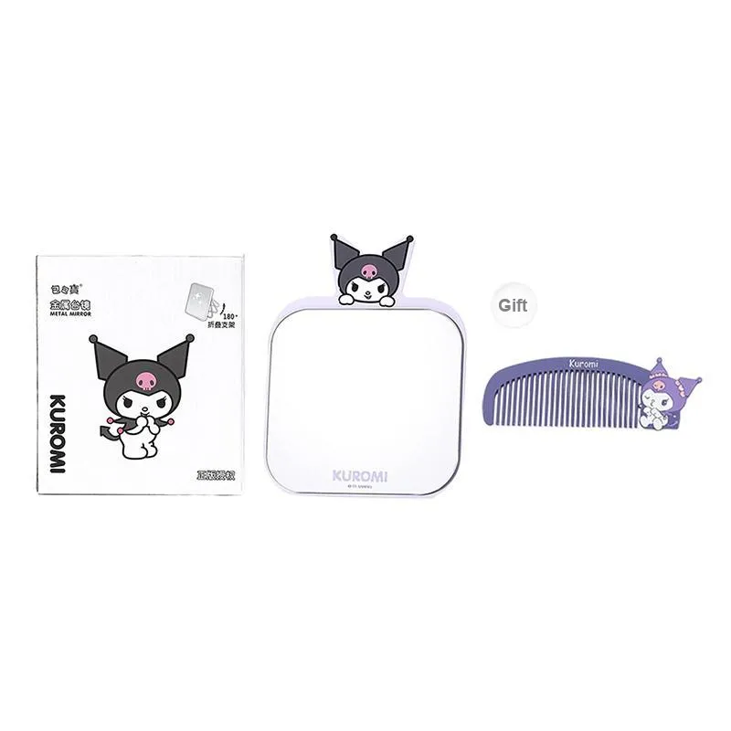 ALL SERIES x Sanrio Cartoon Metal Table Mirror High Definition Imaging Includes Metal Comb-12
