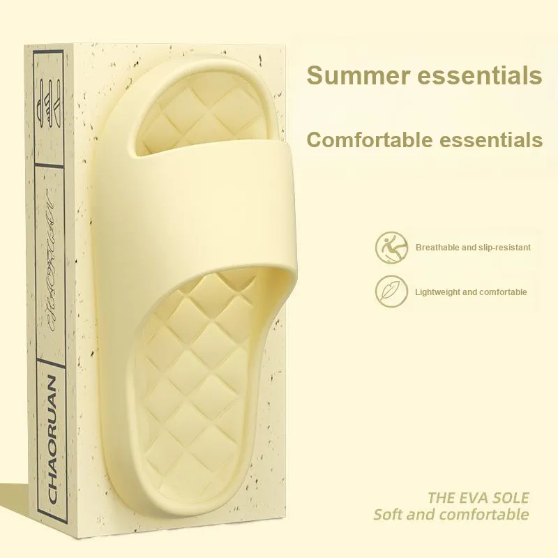 Kemaid Korean Style Minimalist, Couple Home EVA Squashy And Bouncy Feeling Summer Slippers, Unisex-2