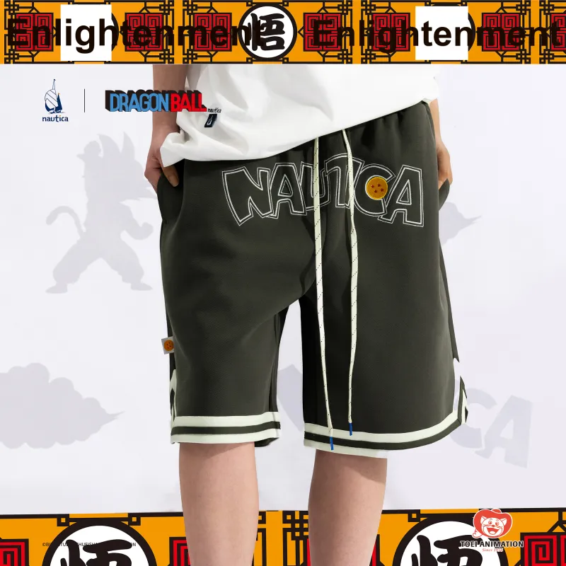 Nautica White Sail x LONGZHULIANMINGXILIE Knitted Fabric Casual Shorts Unisex-15