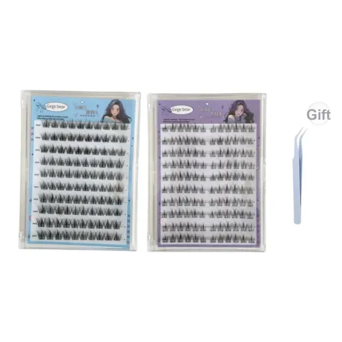 Gege Bear Широкий Набор Рыбка Ласточкин хвост + Trilogy Клей Бесплатно Накладные ресницы Комбинация Один Кластер