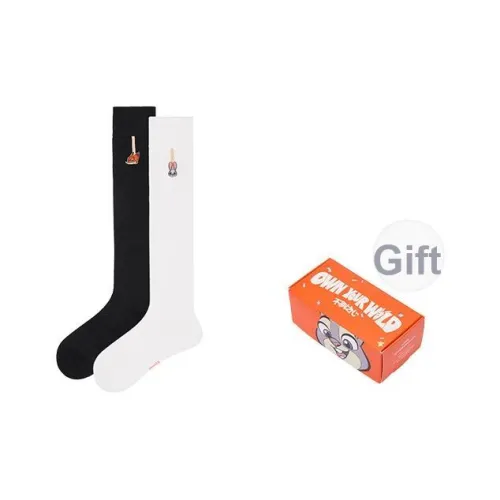 NEIWAI X Disney Носки до колена Женские Подарочная коробка 2 Двойные Чисто белый Stealth Черный