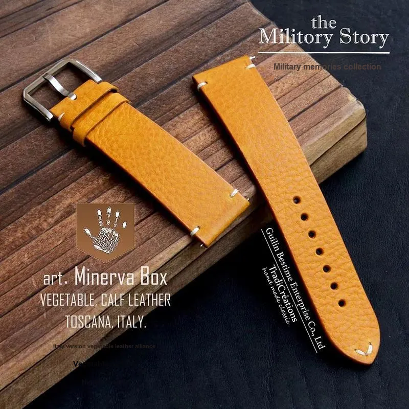 Benchmark Watch Bands Compatible With Omega And Rolex Emperor Rudder 190mm Cowhide Leather Material Unisex-1
