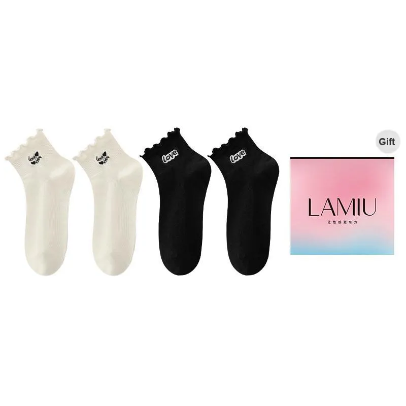 Lan Miao Mid Calf Socks Women's Shopping Bag 4 Pack-7