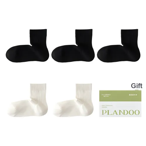 PLANDOO Mid Calf Socks Men's Shopping Bag 5 Pack