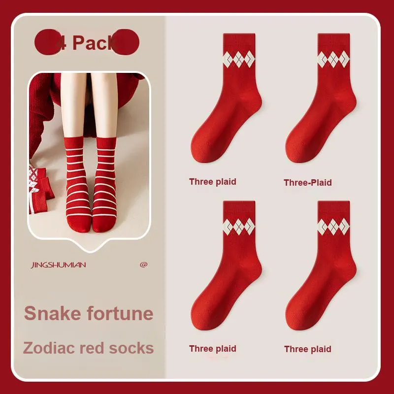 ROBINHOOD Mid Calf Socks Women's 4 Pack-11
