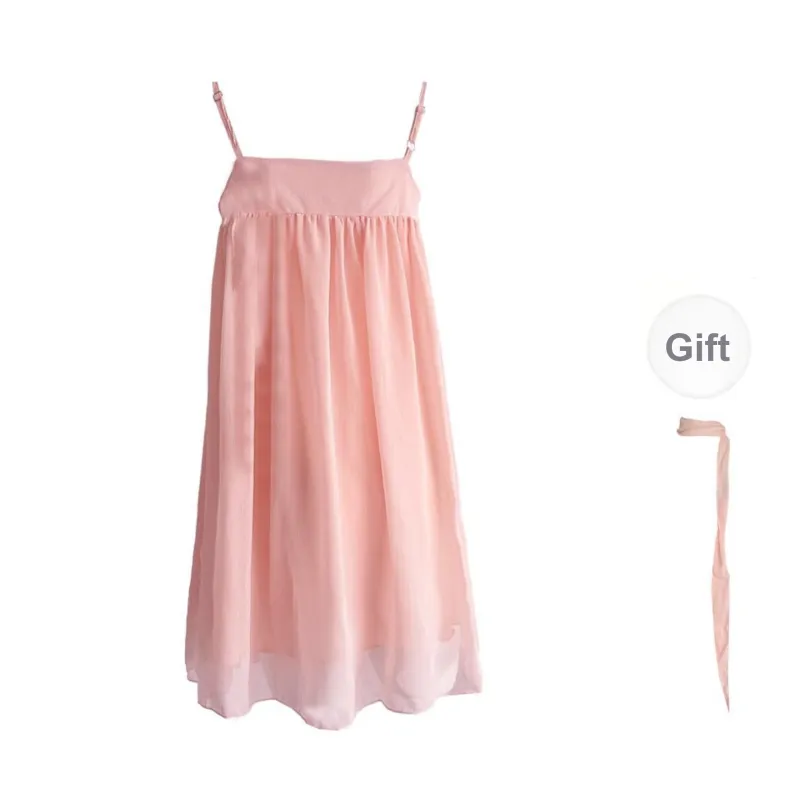CPAURA Slip Dresses Women's Pink-1
