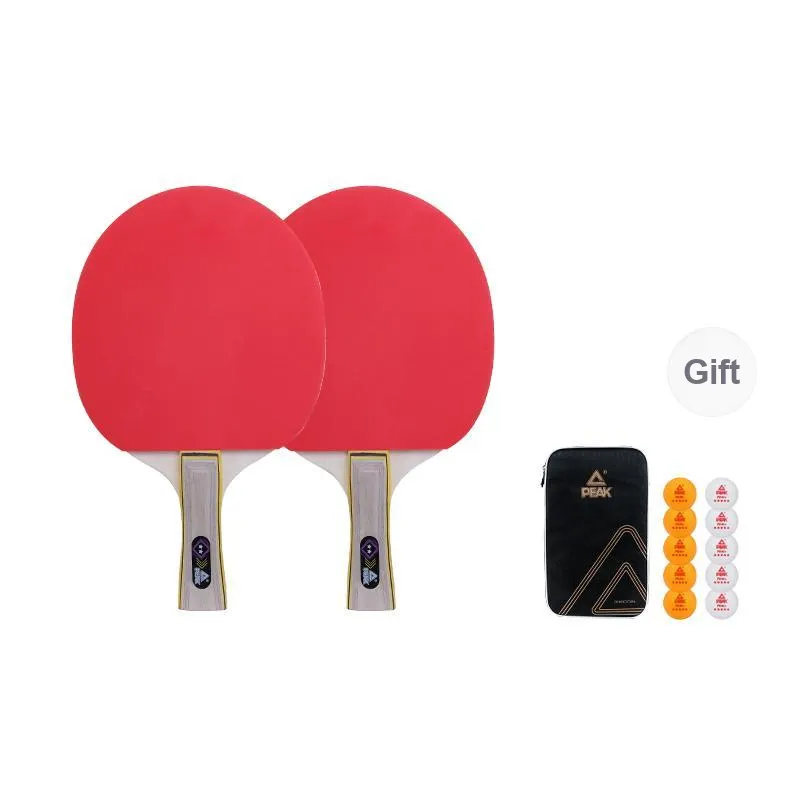PEAK Ping Pong Paddles Unisex Poplar Black Red-4