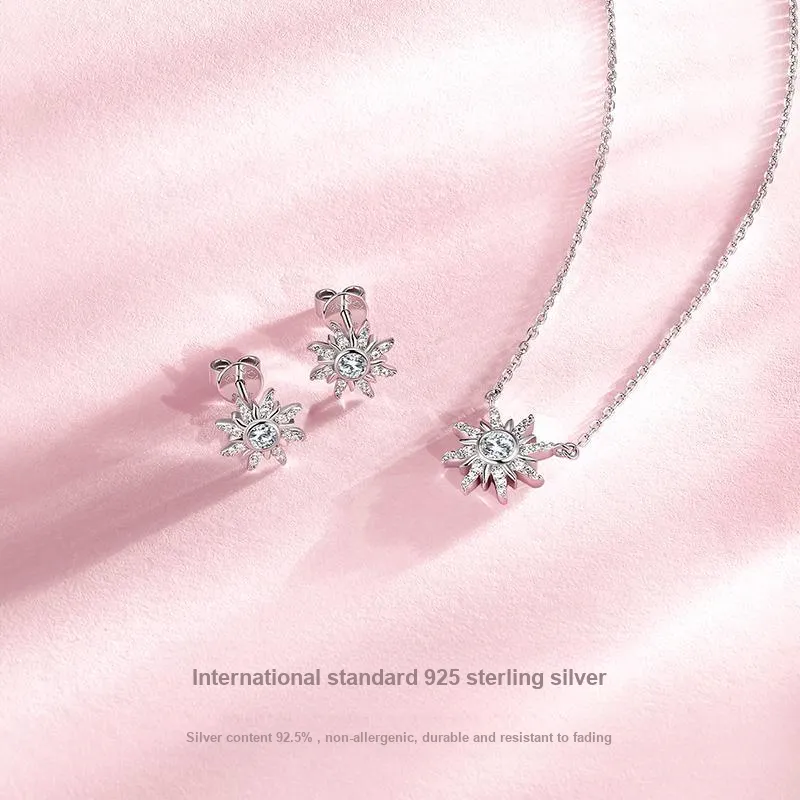 FANCI S925 Silver Set With Gemstones Necklaces Women's-2