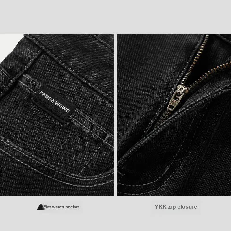 HLA Jeans Men Black Denim Gradient Dark 9F-4