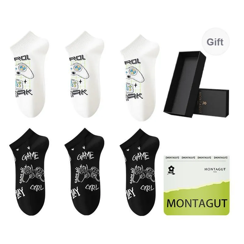 Montagut Ankle Socks Men's 6 Pairs Gift Box Packaged-24