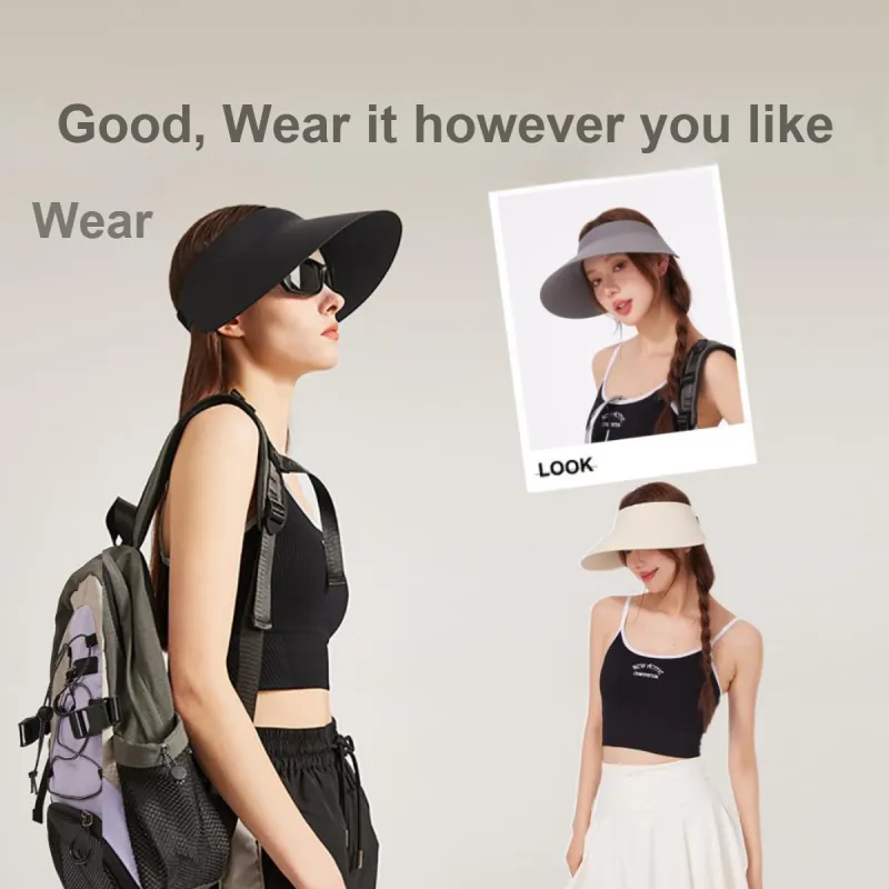 CACUSS Junior Seamless Integrated Sun Protection Hats Women's-4