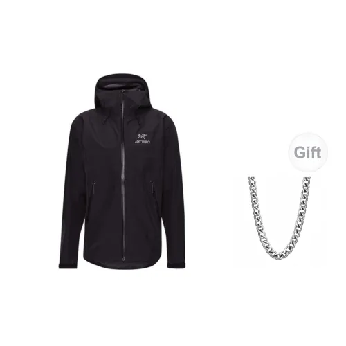 Arcteryx Beta Series Windbreaker Jackets Men Black+Free Necklaces