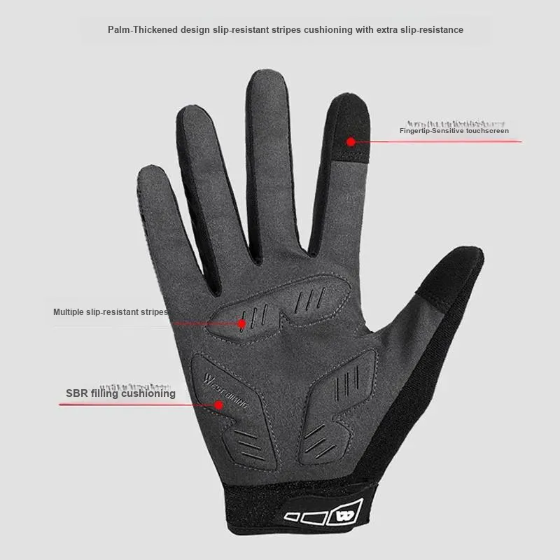 WEST BIKING Riding Equipment Cycling Glove Outdoor Unisex PU Lycra M/L/XL-6