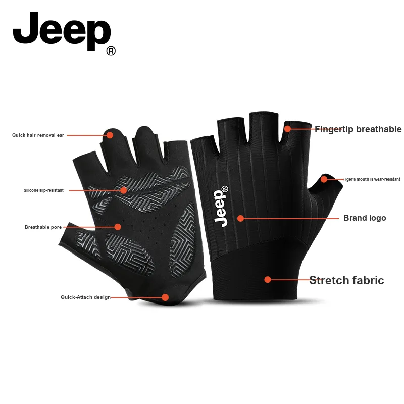 Jeep Polyamide Fitness Gloves Men's-8