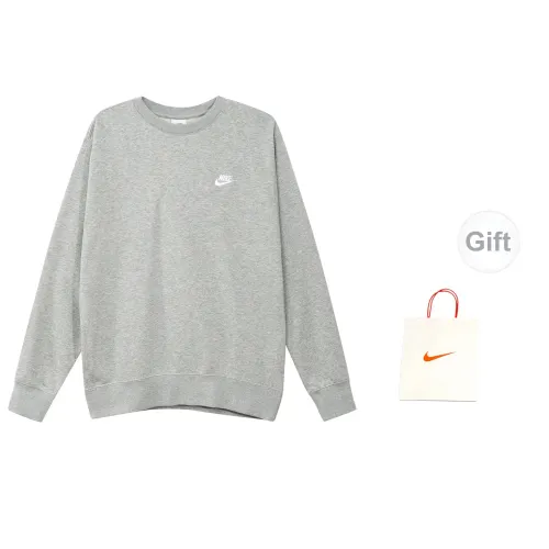 Nike Sportswear Club Sweatshirts Men Gray+Gift Bag