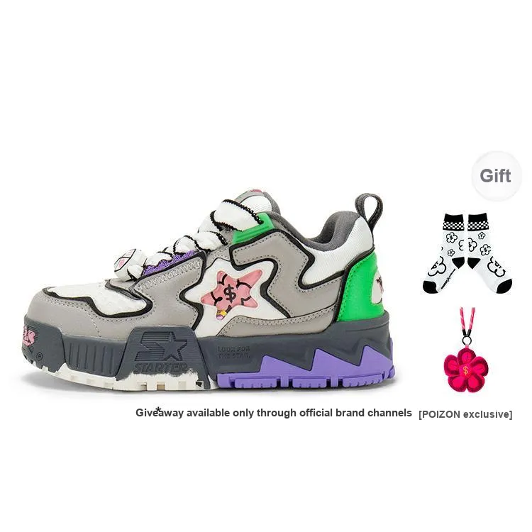 YOUQIANHUA x STARTER Vol Wear-Resistant Low-Top Skateboard Shoes Unisex Gray-10