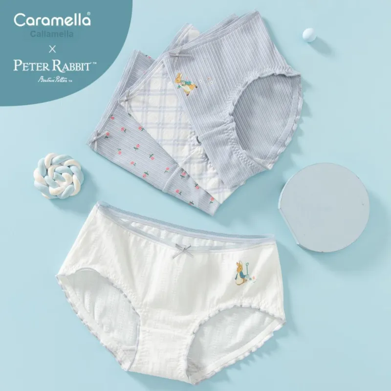 Caramella x Peter Rabbit/, Underwear Gift Box Women's 4 Pack Mixed Color-5