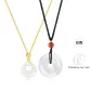 Chalcedony-Bay Shadow Jade Charm Necklace (Gold)