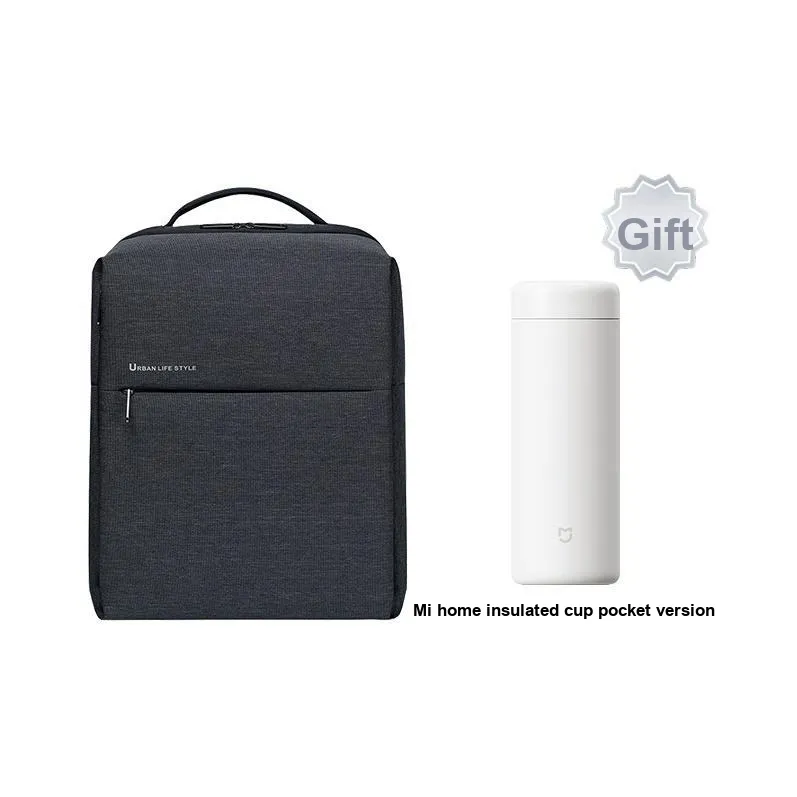 MI Polyester Laptop Backpack Large Unisex Dark Gray/Light Gray