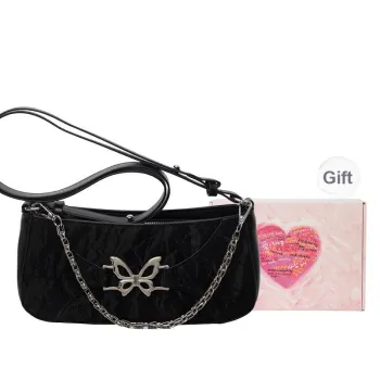 NATTY PU Crossbody Bag Shoulder Bag Portable Baguette Bag Shoulder Bag Regular Women's White/Silver/Black