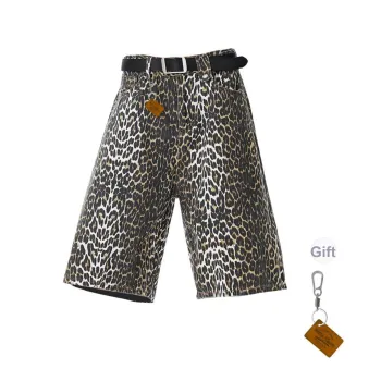 HOKLV Casual Shorts Unisex Leopard Print