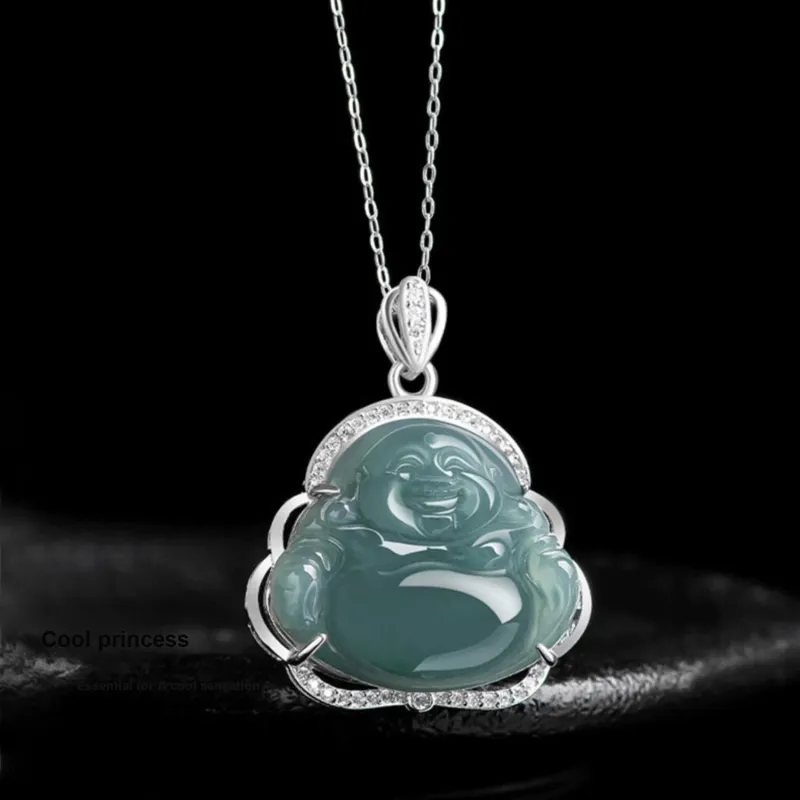 Emerald Ice Glutinous Jadeite Necklaces Women's-1