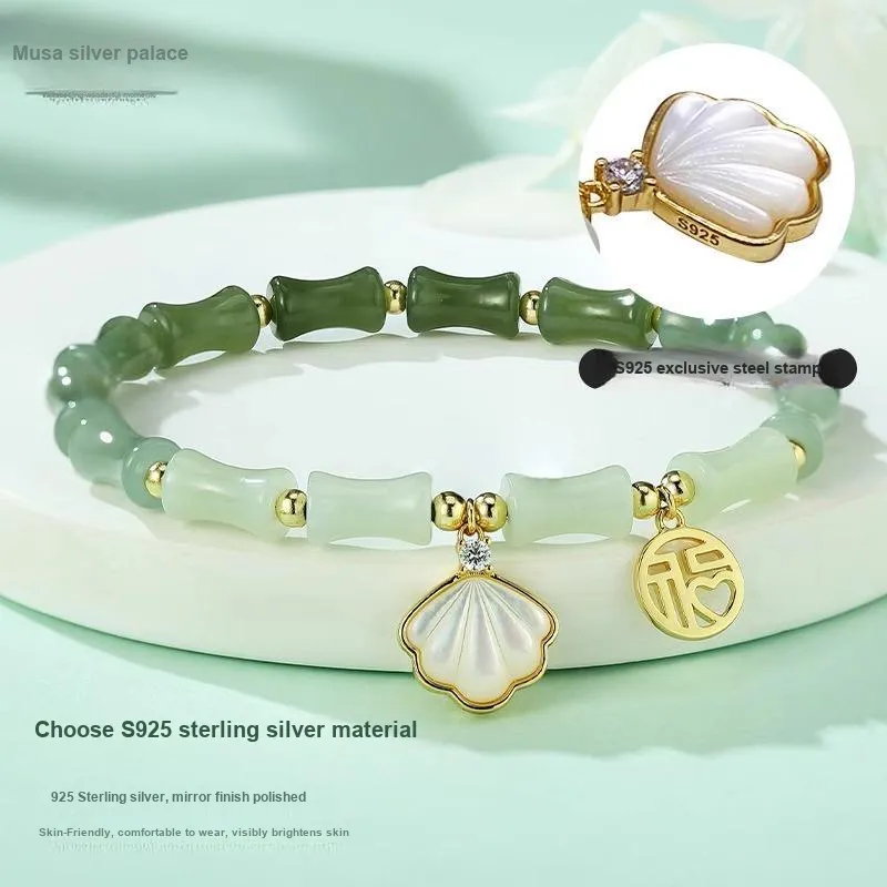 MIAOYINGE Hetian Jade Bracelets White Jade/Pale Greenish-White Jade Women's-3