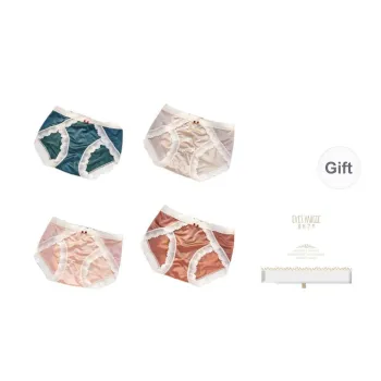 XIA.WA.ZHI.XIU Underpants Women's Shopping Bag 4 Pack