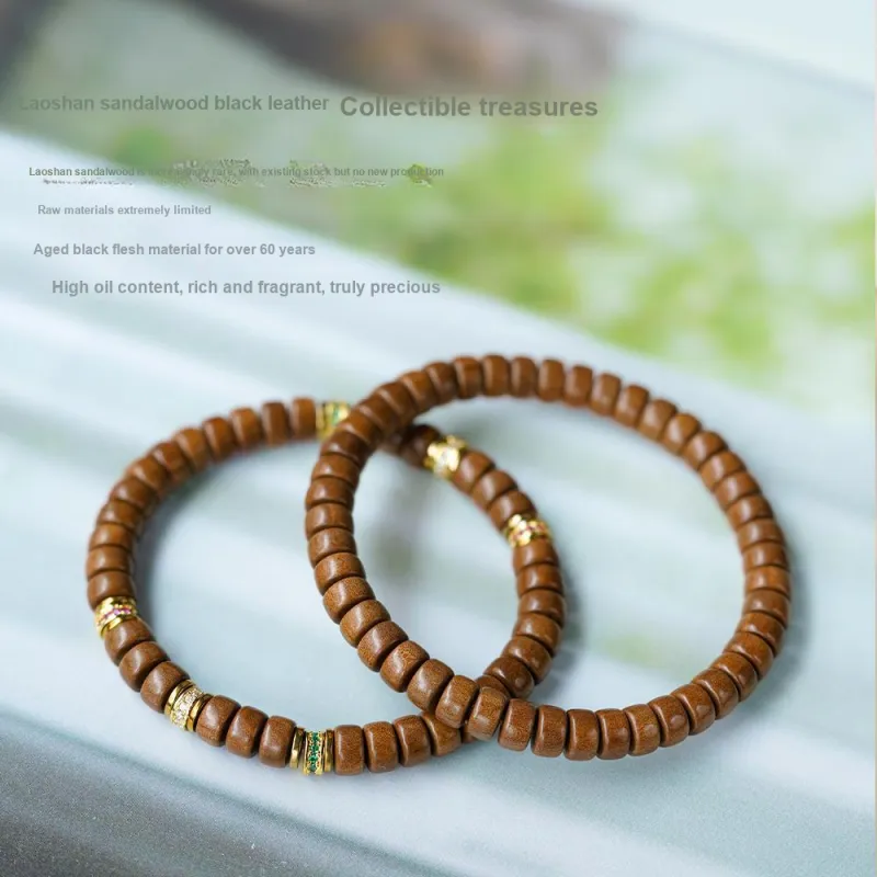 FANGYUANXIAOFU Laoshan Sandalwood Fragrance Bracelets Unisex-2