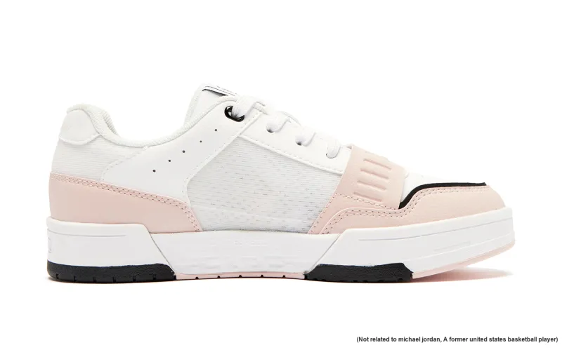 QIAODAN Dry Anti Slip Wear Resistant Low Top Skateboard Shoes Women's Jordan White Cloud Pink-1