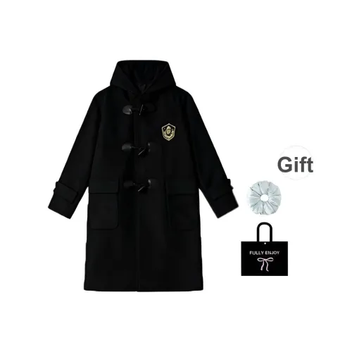 M MAICCO Темно-синий Пуховик с бычьими рогами включающий значок с подарками резинка для волос + эксклюзивная коробка женское пальто