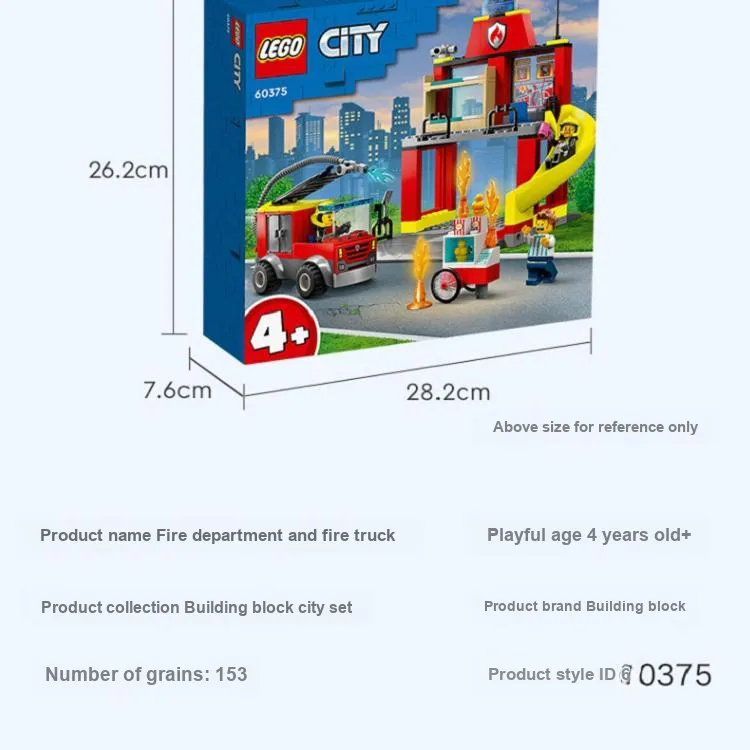 LEGO Fire Station And Fire Truck Building Blocks 60375-2