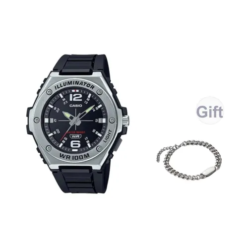 CASIO Кварцевый механизм Часы Мужские Черный циферблат