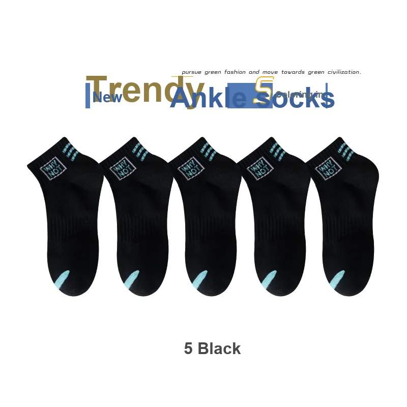 Lan Miao Ankle Socks Men's 5 Pack-14