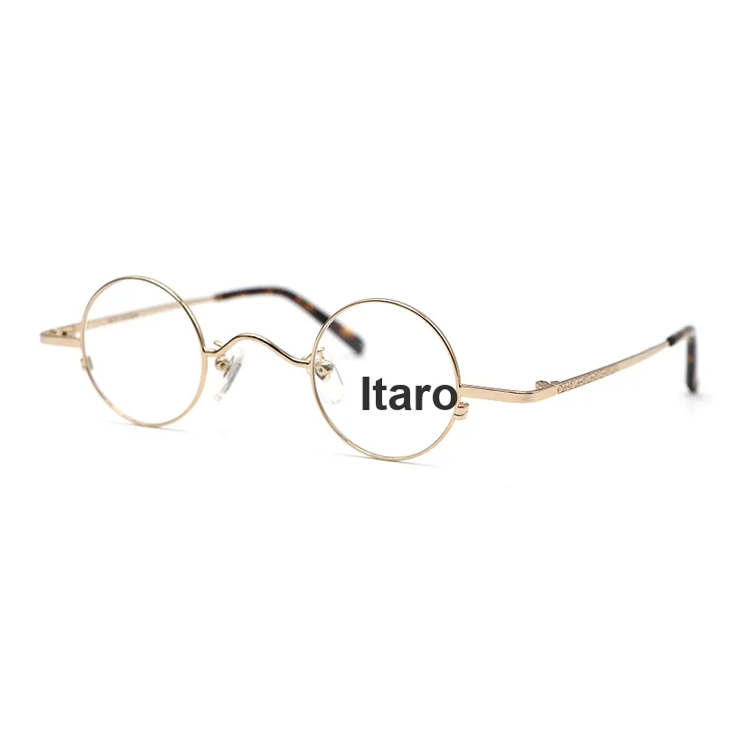 Fujii Taro Металл Круглые Оправы для очков Унисекс