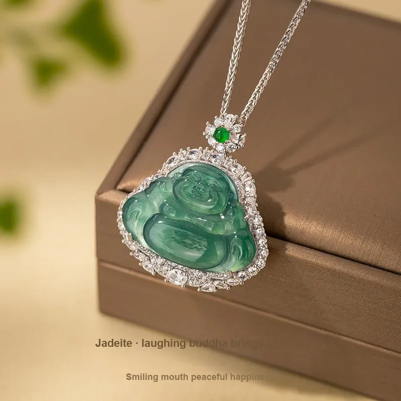 Encounter Gift High Ice Jade Jadeite Necklaces Women's-2